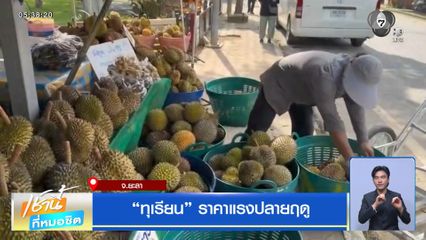 “ทุเรียน” ราคาแรงปลายฤดู