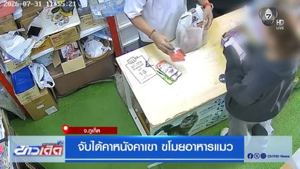 จับได้คาหนังคาเขา ขโมยอาหารแมว