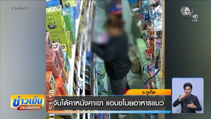 จับได้คาหนังคาเขา แอบขโมยอาหารแมว จ.ภูเก็ต  
