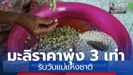 ดอกมะลิราคาพุ่ง 3 เท่า รับวันแม่แห่งชาติ