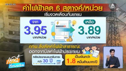 เดือน ก.ย. ค่าไฟฟ้า 3.89 บาท/หน่วย