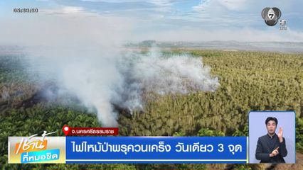 ไฟไหม้ป่าพรุควนเคร็ง วันเดียว 3 จุด