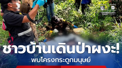 ผงะ พบโครงกระดูกมนุษย์ปริศนากลางป่า