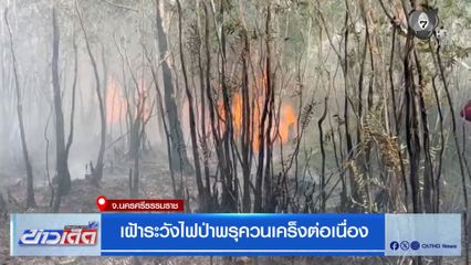 เฝ้าระวังไฟป่าพรุควนเคร็งต่อเนื่อง จ.นครศรีธรรมราช