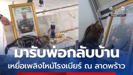 สุดเศร้า! ครอบครัวนำ “เจ้าปี๊ด” แมวตัวโปรด มารับร่าง “หมู่แดน” เหยื่อเพลิงไหม้โรงเบียร์ ณ ลาดพร้าว คนที่ 39