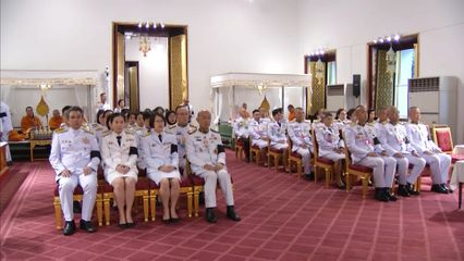 พระอนุวงศ์และองคมนตรี ทรงเป็นประธานและเป็นประธานในการพระพิธีธรรมสวดพระอภิธรรมพระศพ สมเด็จพระเจ้าลูกเธอ เจ้าฟ้าพัชรกิติยาภา นเรนทิราเทพยวดี กรมหลวงราชสาริณีสิริพัชร มหาวัชรราชธิดา