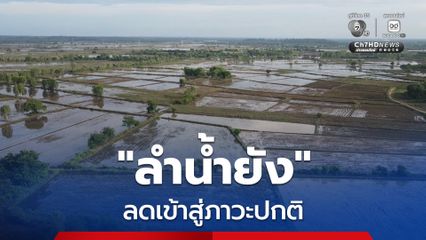 สถานการณ์ "ลำน้ำยัง" ลดลงเข้าสู่ภาวะปกติแล้ว ทิ้งไว้เฉพาะความเสียหาย ซึ่งเป็นพื้นที่นาข้าวที่ต้นข้าวเน่าเสียหายนับร้อยไร่