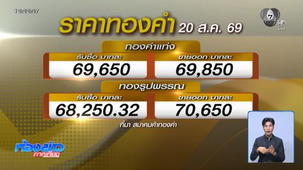 ราคาทองแตะบาทละ 7 หมื่นบาท