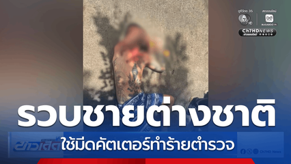 รวบชายชาวต่างชาติ ใช้มีดคัตเตอร์ทำร้ายตำรวจ