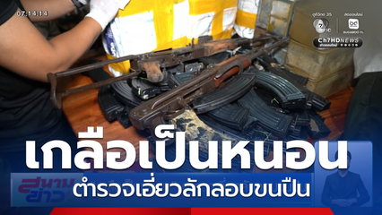เกลือเป็นหนอน ตำรวจเอี่ยวลักลอบขนปืน จ.ตราด