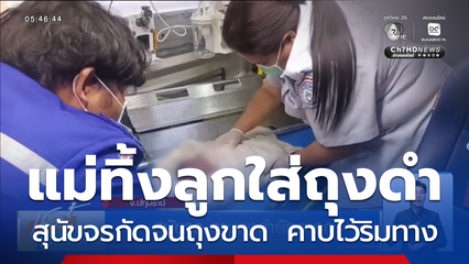 สุนัขจร คาบถุงดำยัดทารก จ.ปทุมธานี