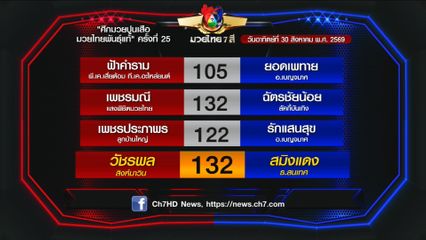 มวยเด็ด วิกหมอชิต : โปรแกรมวันอาทิตย์ที่ 30 สิงหาคม 2569