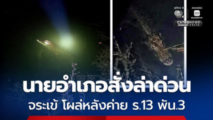นายอำเภอสั่งล่าด่วนหวั่นไม่ปลอดภัย จระเข้ โผล่หนองน้ำหลังค่าย ร.13 พัน.3