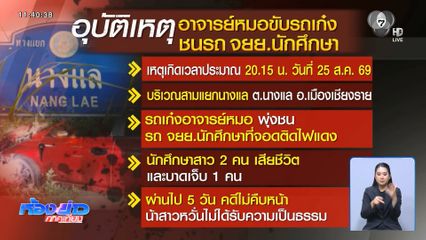 เรียกอาจารย์หมอ ขับรถชน นศ.รับทราบข้อหาวันนี้