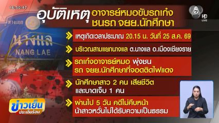 เรียกอาจารย์หมอ ขับรถชน นศ.รับทราบข้อหาวันนี้