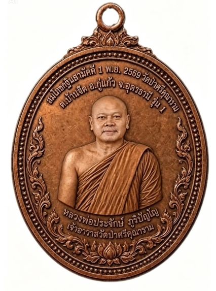 หลวงปู่ศิลา มอบทอง16 บาท ให้พระบุญสิน ร่วมจัดสร้างเหรียญที่ระลึก