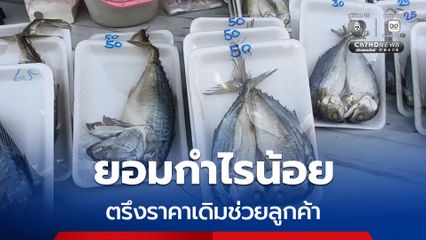 แม่ค้าปลาทูโอด ยอมได้กำไรน้อย หลังราคาปลาทูปรับสูงขึ้นอย่างต่อเนื่อง  ตรึงราคาเดิมช่วยลูกค้า เตรียมทำใจหลังต้นทุนพุ่งแตะ กก. ละ 100 บาท