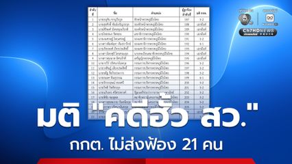 กกต. เปิดเผยมติ "คดีฮั้ว สว." ไม่ส่งฟ้อง 21 คน กก.บห.ภูมิใจไทย - เนวิน