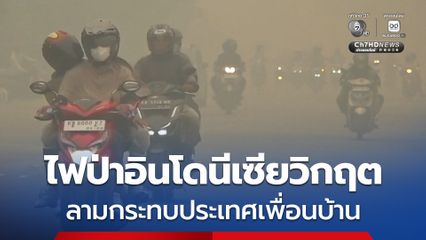 ไฟป่าอินโดนีเซียวิกฤต  หมกควันลอยลามกระทบเพื่อนบ้าน